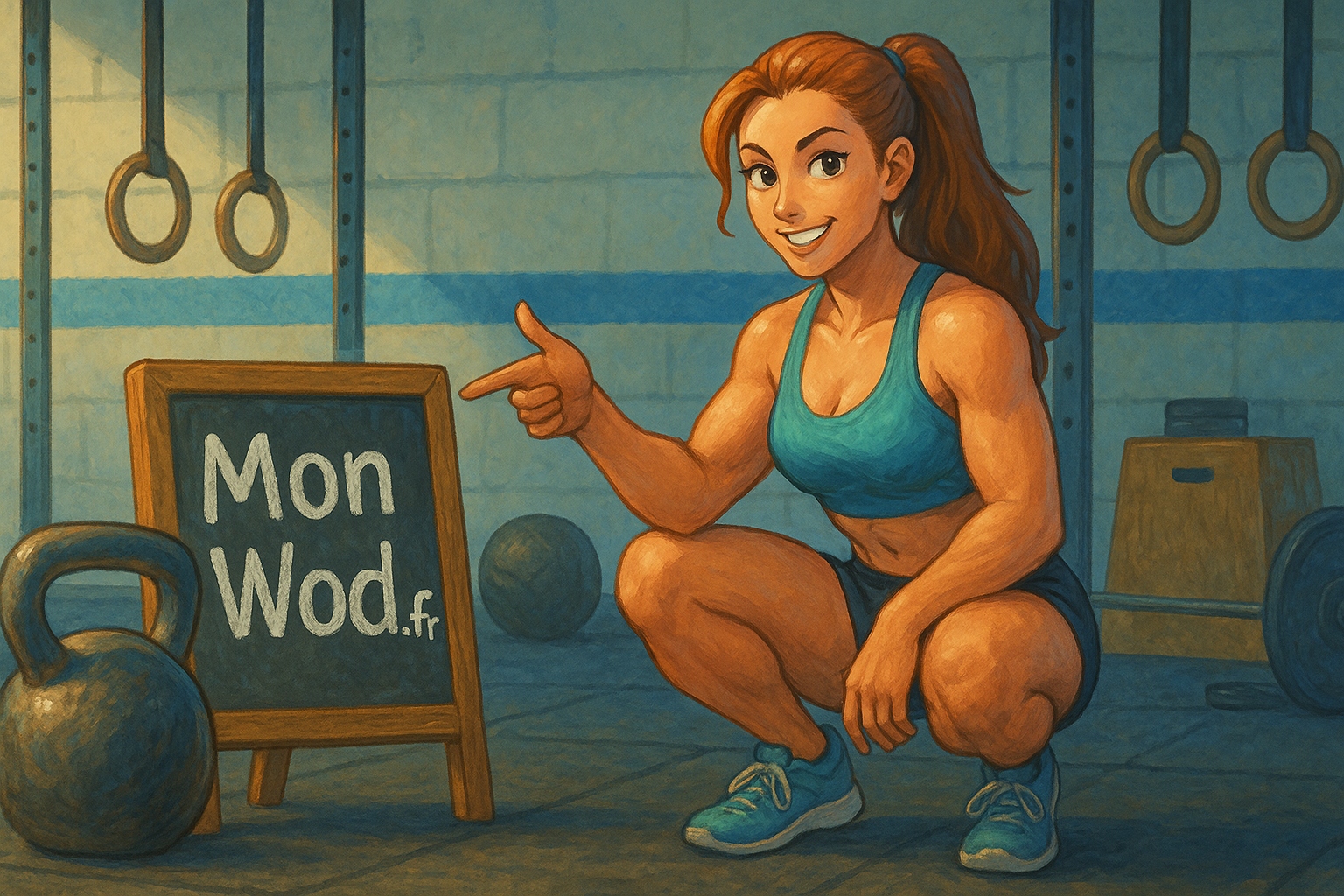 Athlètes en effort pendant un WOD